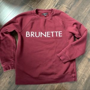 Brunette The Label M BRUNETTE maroon crew sweatshirt